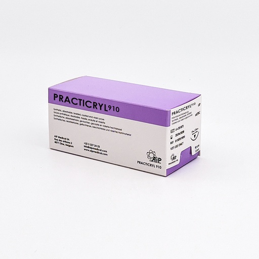 [0100T326S90] Practicryl 910 (EP3.5, USP0, 90cm, 3/8c ▽ 26mm)