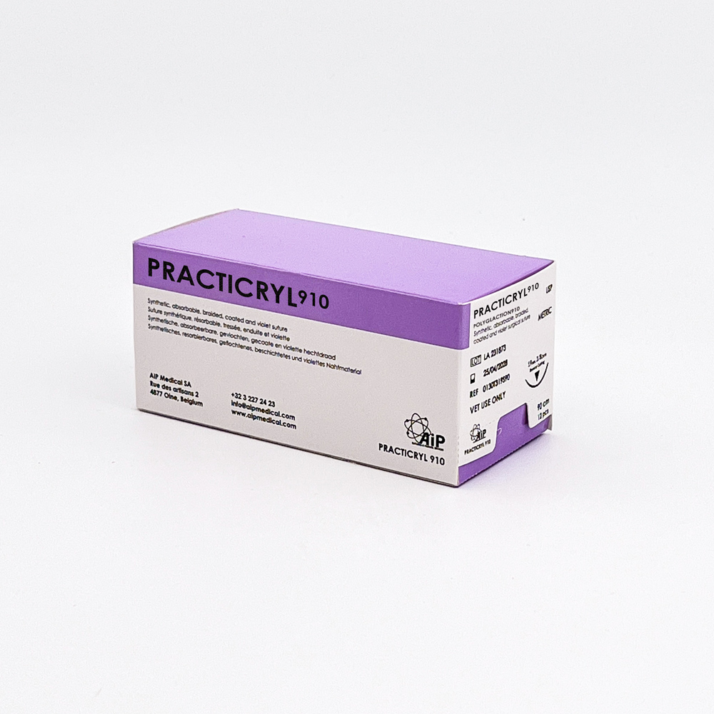 Practicryl 910 (EP3.5, USP0, 90cm, 3/8c ▽ 26mm)