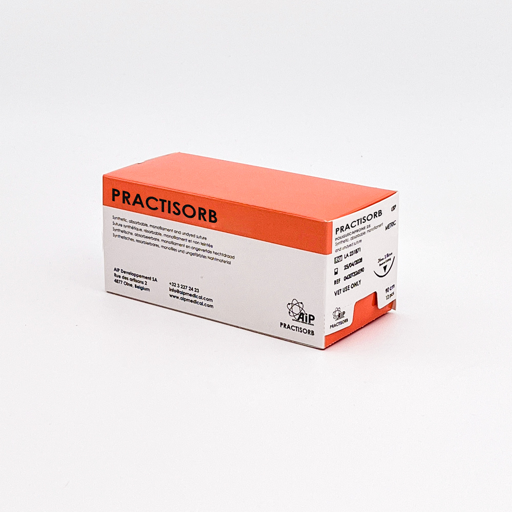 [0430T326S90] Practisorb (EP2, USP3/0, 90cm, 3/8c ▽ 26mm)
